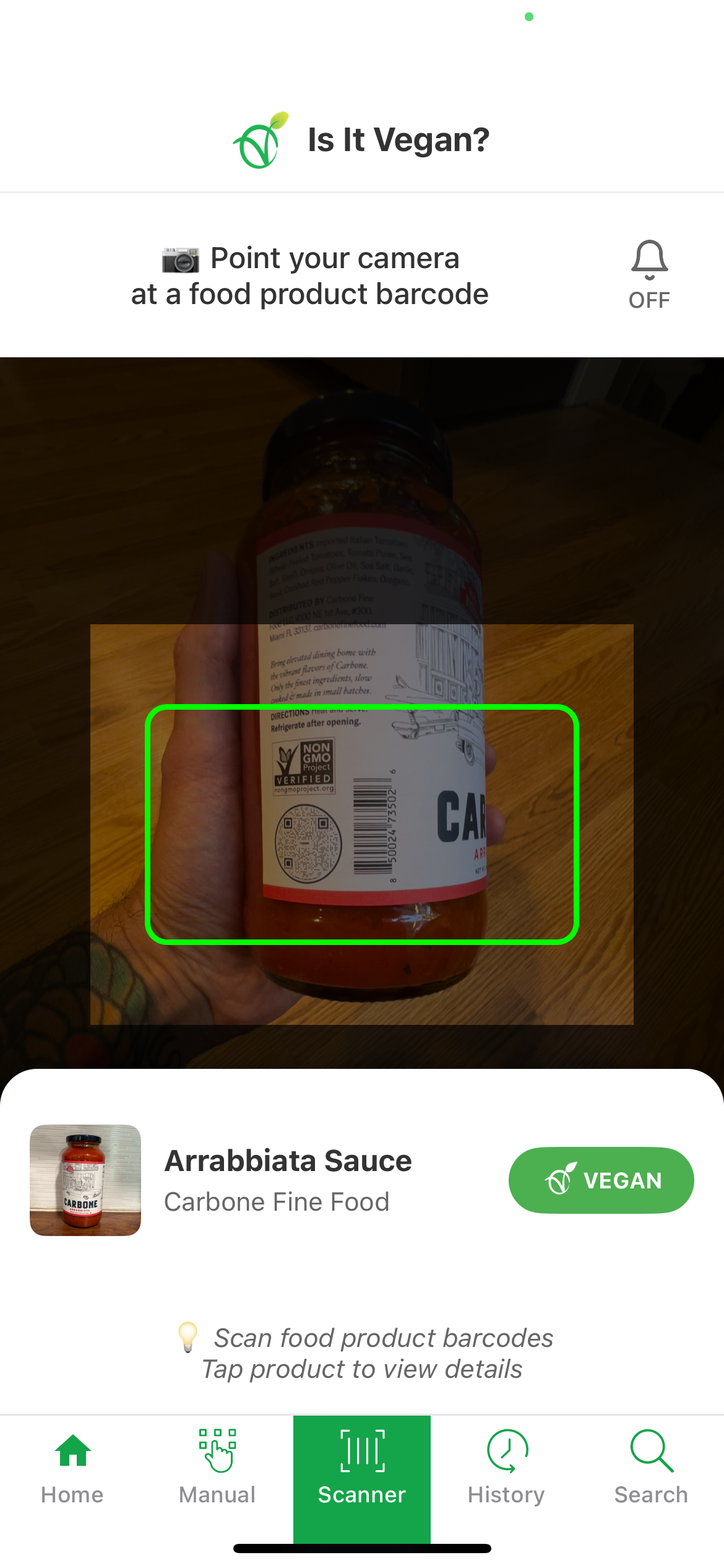 Barcode Scanner Screen